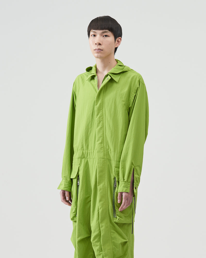 Hooded Nylon Coveralls – Pistachio