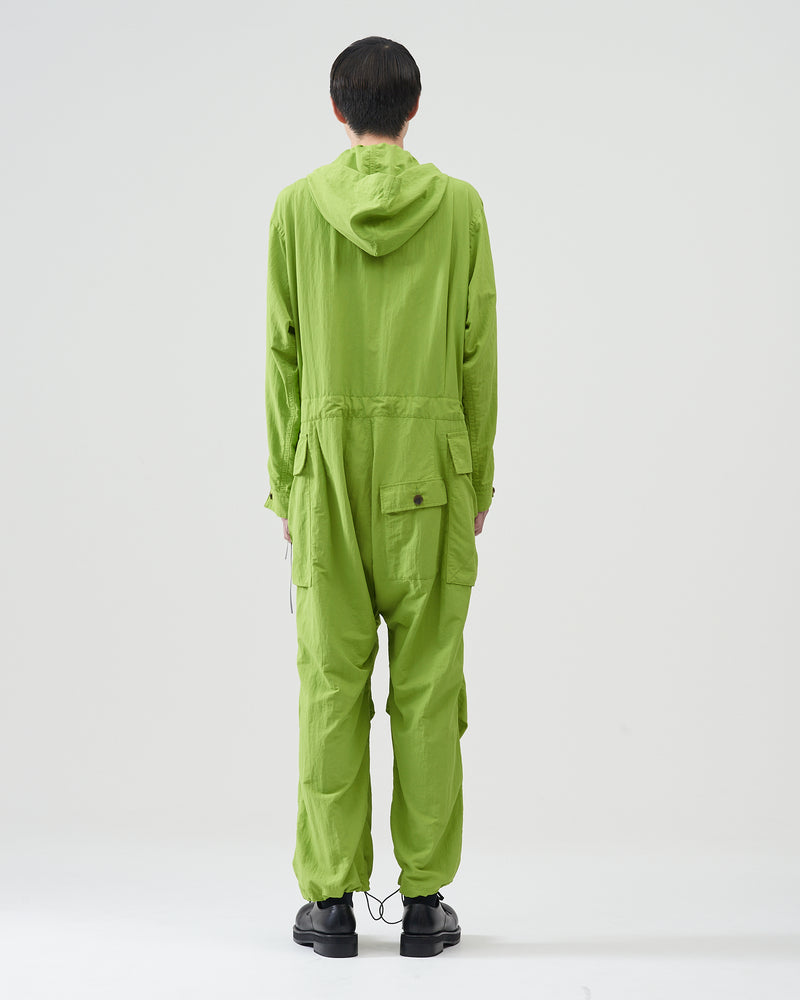 Hooded Nylon Coveralls – Pistachio