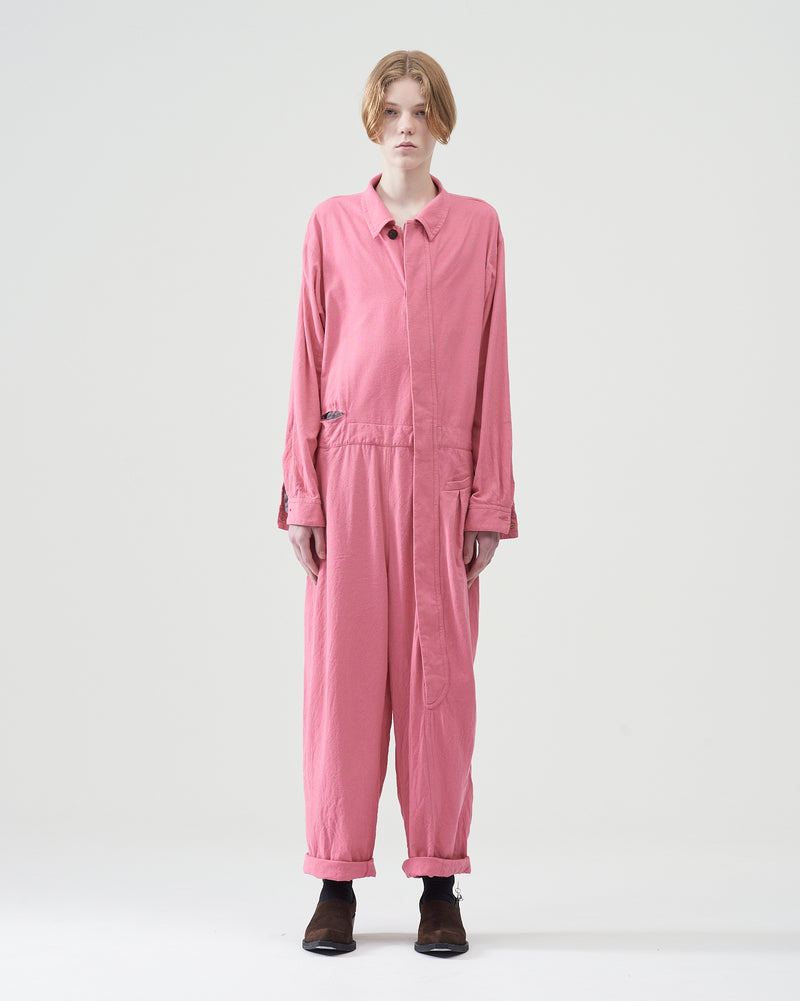 Cotton Silk Pilling Coveralls – Pink