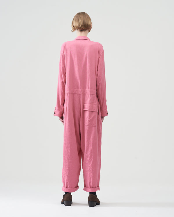 Cotton Silk Pilling Coveralls – Pink