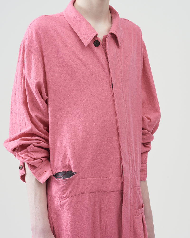 Cotton Silk Pilling Coveralls – Pink