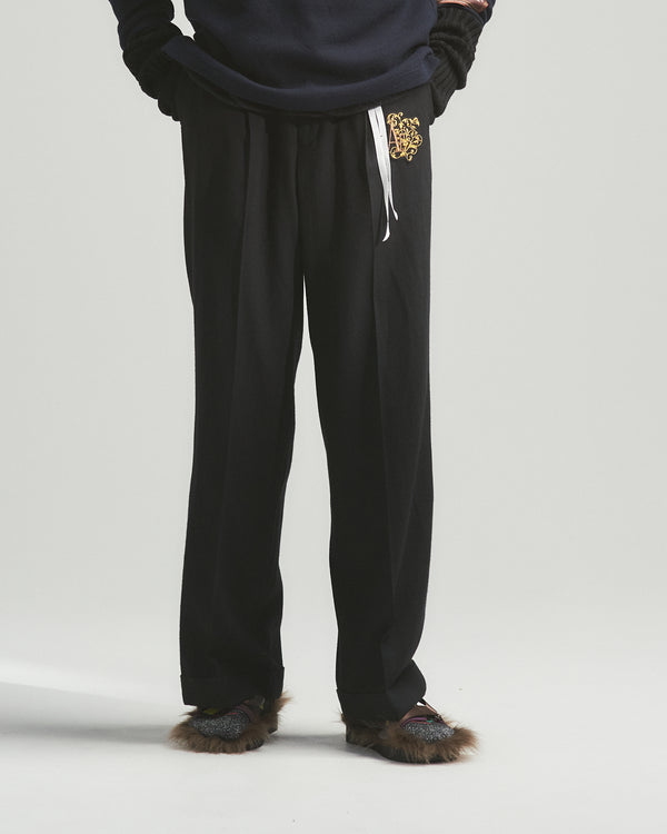 BED j.w. FORD "(Team) One – Black” Wool Slacks｜ベッドフォード “(チーム)ワン – ブラック” ウールスラックス メンズモデル着用