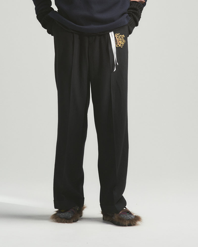 BED j.w. FORD "(Team) One – Black” Wool Slacks｜ベッドフォード “(チーム)ワン – ブラック” ウールスラックス メンズモデル着用