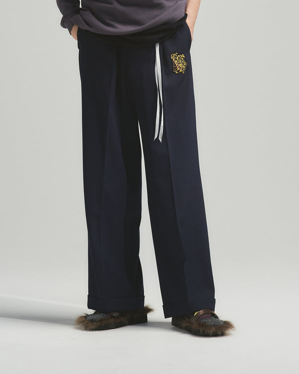 BED j.w. FORD "One – Navy” Wool Slacks｜ベッドフォード “ワン – ネイビー” ウールスラックス メンズモデル着用