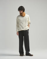 BED j.w. FORD "(AE)-Three – Gray” 3tuck Slacks ｜ベッドフォード “(エーイー)スリー – グレー” 3タックスラックス メンズモデル着用