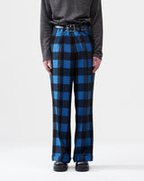 Check Pattern Wide Pants – Blue×Black