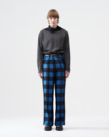 Check Pattern Wide Pants – Blue×Black