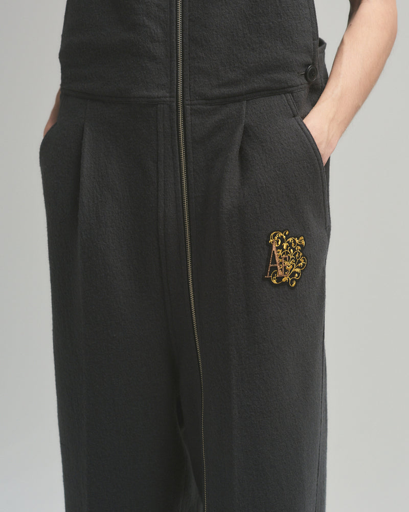 BED j.w. FORD "Working on Holidays – Gray" Overall｜ベッドフォード "ワーキングオンホリデーズ – グレー" オーバーオール メンズモデル着用