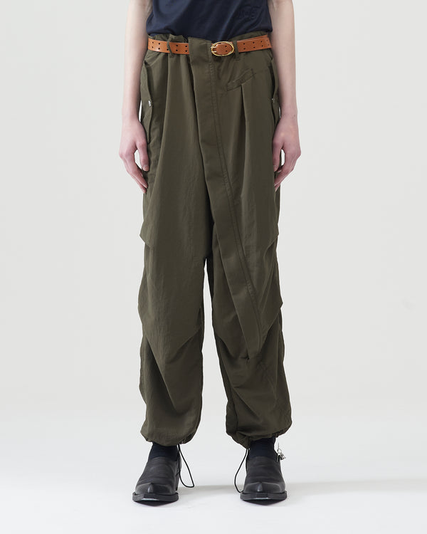 Nylon Parachute Pants – Olive