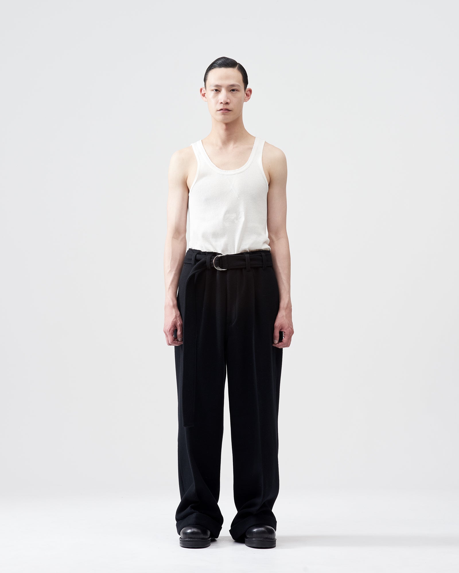 Wool Mosser Wide Pants – Black｜BED j.w. FORD Official Website