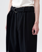 Wool Mosser Wide Pants – Black