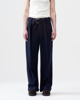 Wool Mosser Wide Pants – Navy