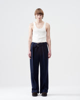 Wool Mosser Wide Pants – Navy