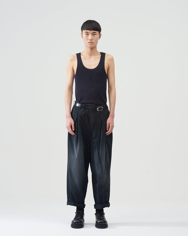 Garment-dye Parachute Pants – Black