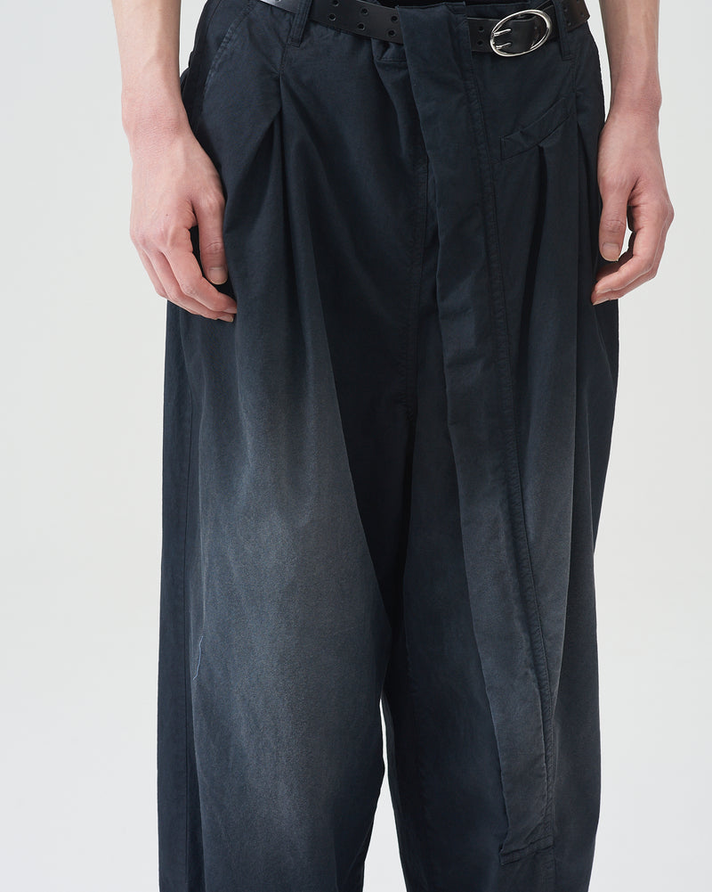 Garment-dye Parachute Pants – Black