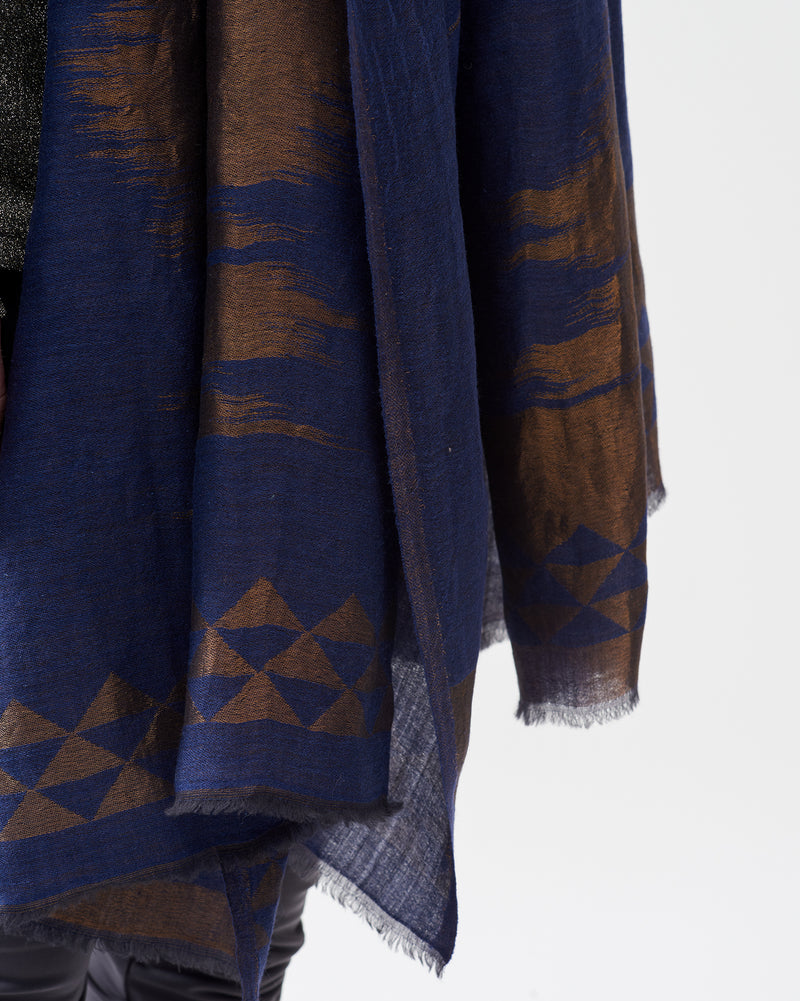 Jacquard Scarf – Navy