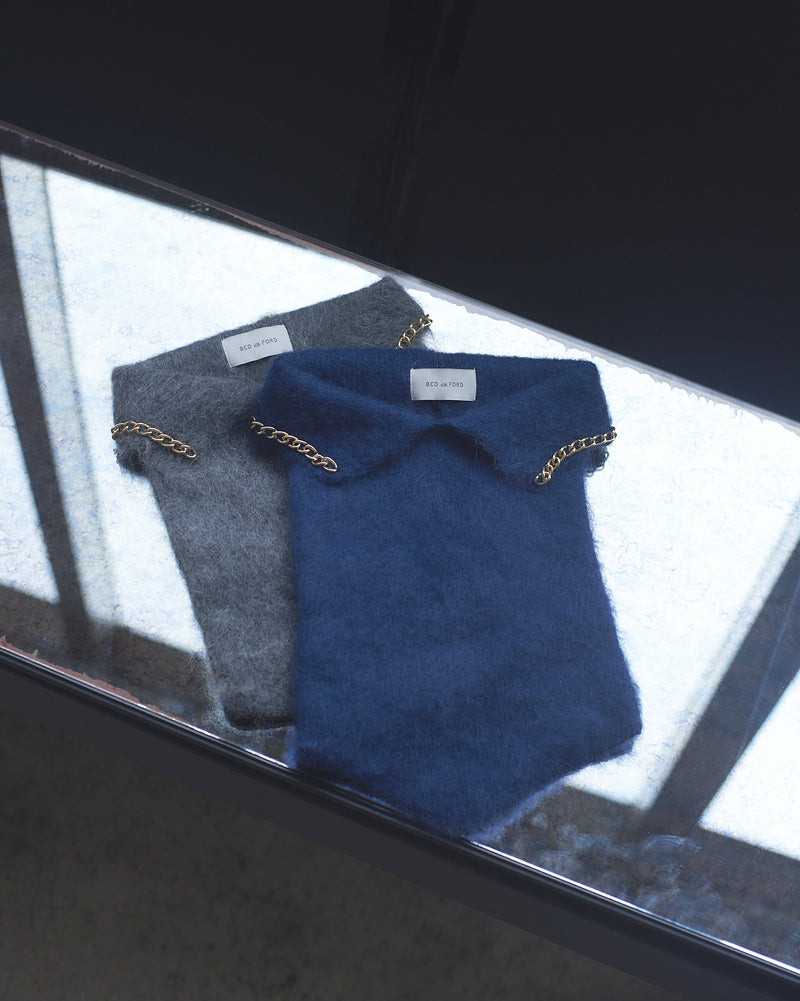 BED j.w. FORD "C-neck – Navy" Neck warmer ｜ベッドフォード “シーネック – ネイビー” ネックウォーマー