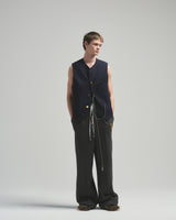 BED j.w. FORD "Norman Rock Well – Navy” Wool Vest｜ベッドフォード “ノーマンロックウェル – ネイビー” ウールベスト メンズモデル着用