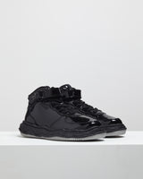 "WAYNE" OG Sole Patent Leather High-top Sneaker - Black