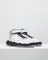 "WAYNE" OG Sole Patent Leather High-top Sneaker - White