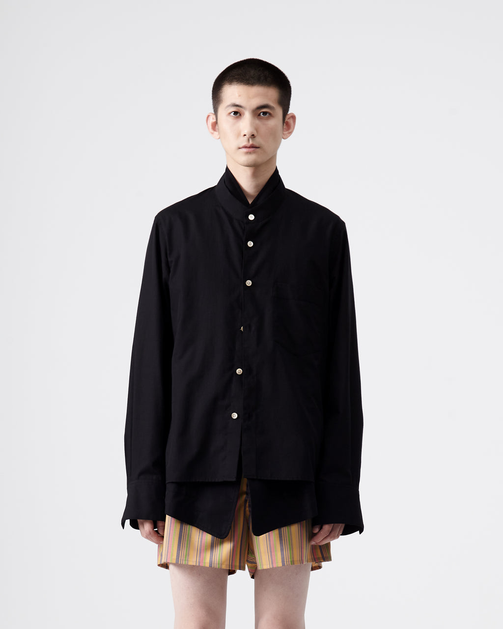 Layered Vest Shirt – Black｜BED j.w. FORD Official Website