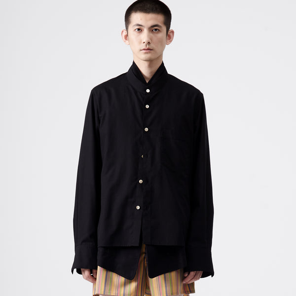 Layered Vest Shirt – Black｜BED j.w. FORD Official Website 