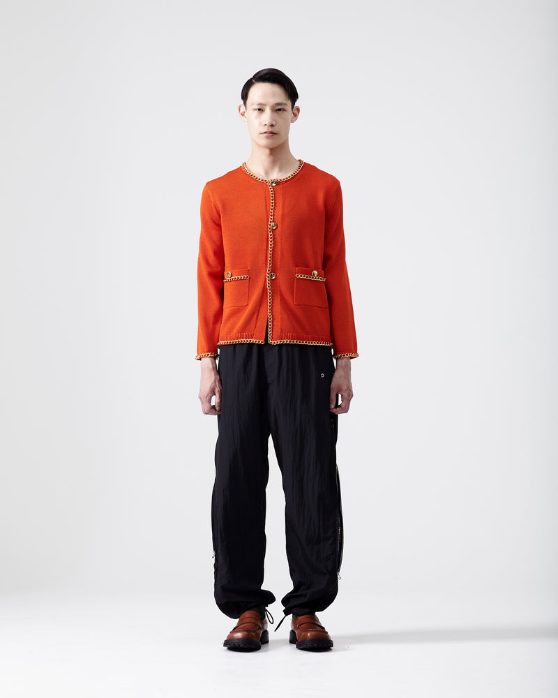 Chain Knit Cardigan – Orange