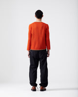 Chain Knit Cardigan – Orange