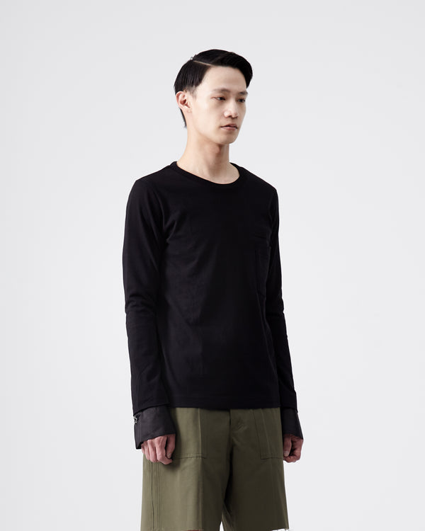 Layered Sleeve T-shirt – Black
