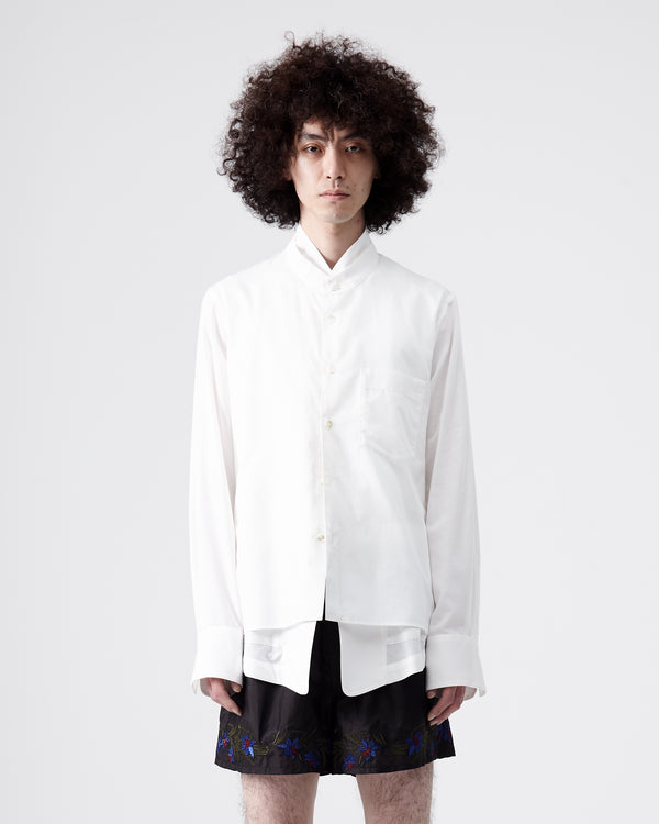 Layered Vest Shirt – White｜BED j.w. FORD Official Website