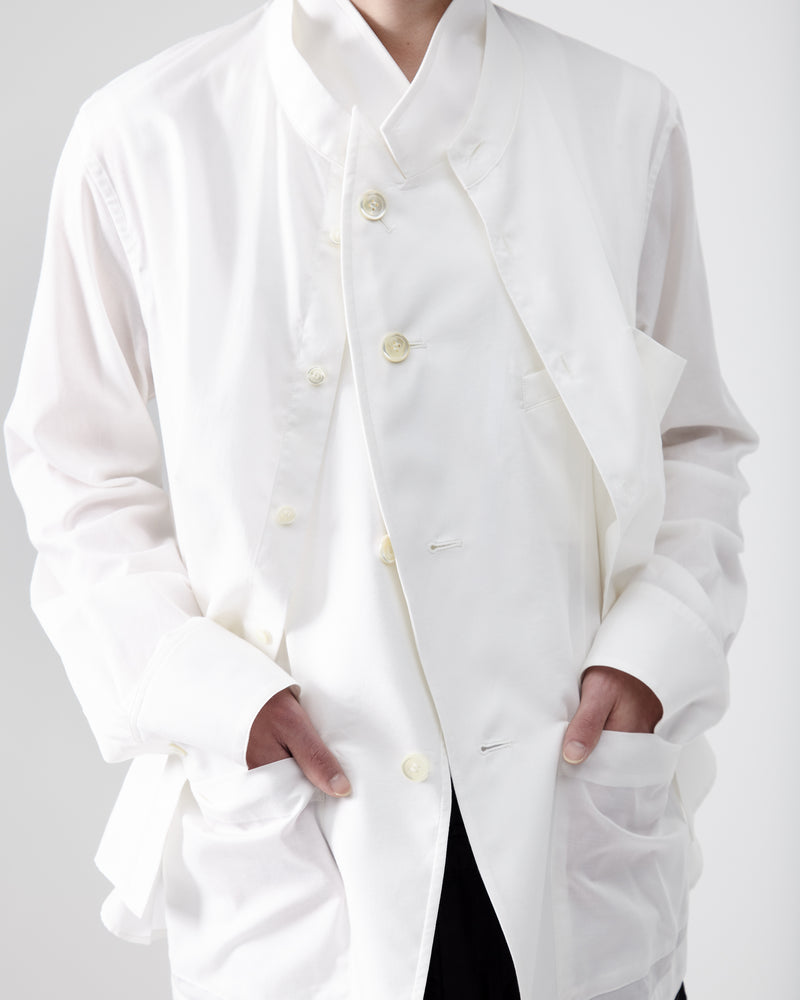 Layered Vest Shirt – White