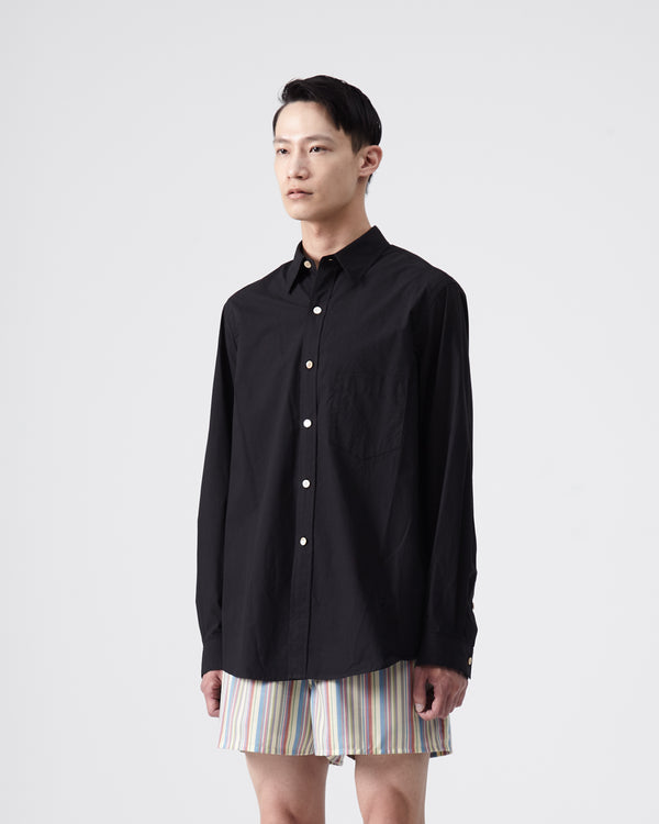 Cotton Silk Shirt – Black