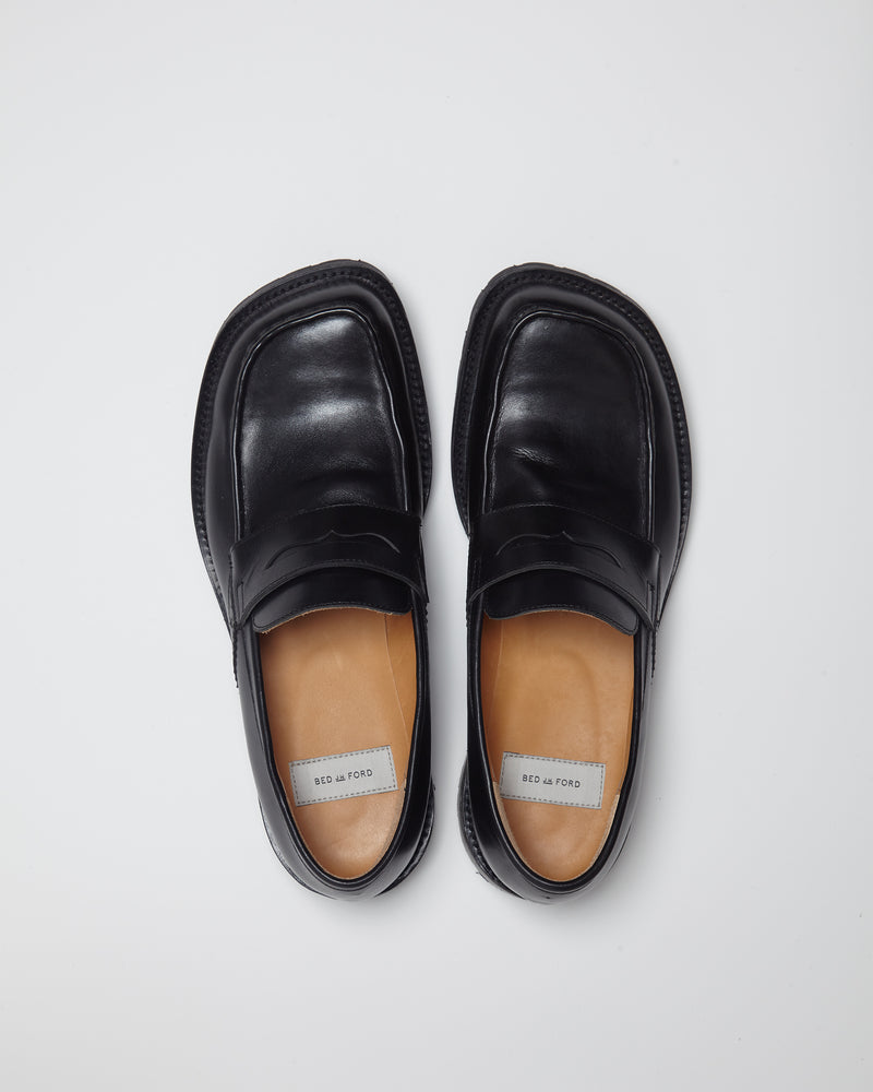 Square toe Loafers – Black