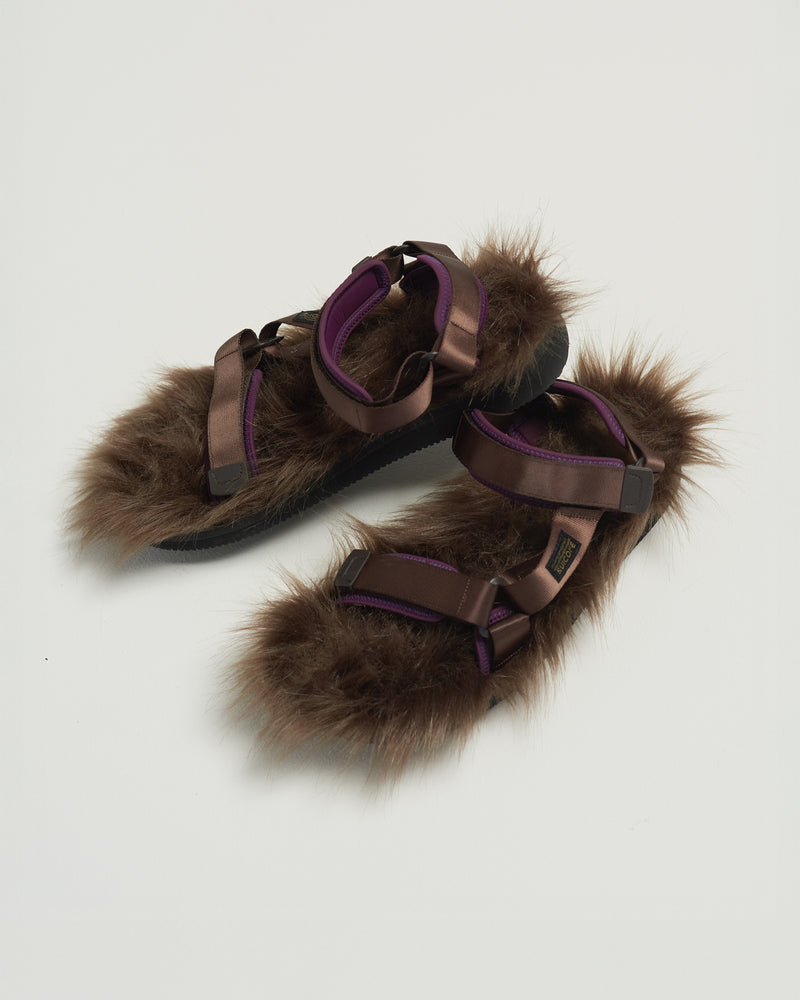 BED j.w. FORD × SUICOKE “Monster sole – Brown” Fur Sandal｜ベッドフォード × スイコック “モンスターソール – ブラウン” ファーサンダル