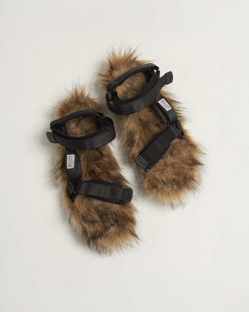 BED j.w. FORD × SUICOKE “Monster sole – Black” Fur Sandal｜ベッドフォード × スイコック “モンスターソール – ブラック” ファーサンダル