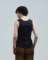 BED j.w. FORD "Tank – Navy" Tank top｜ベッドフォード "タンク – ネイビー" タンクトップ メンズモデル着用
