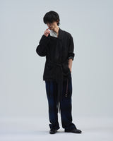 BED j.w. FORD "Short Gown – Black" Short Gown｜ベッドフォード "ショートガウン – ブラック" ショートガウン メンズモデル着用