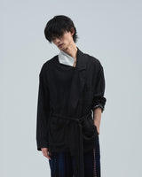 BED j.w. FORD "Short Gown – Black" Short Gown｜ベッドフォード "ショートガウン – ブラック" ショートガウン メンズモデル着用