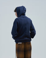 BED j.w. FORD "Hoodie – Navy" Half Zip Hoodie｜ベッドフォード "フーディー – ネイビー" ハーフジップフーディー メンズモデル着用