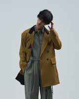 BED j.w. FORD "or Coat? – Sepia" Long Double Breasted Jacket｜ベッドフォード "オアコート? – セピア" ロングダブルブレストジャケット メンズモデル着用