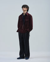 BED j.w. FORD "Party Call – Purple" Pullover Shirts｜ベッドフォード "パーティーコール – パープル" プルオーバーシャツ メンズモデル着用