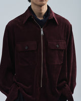 BED j.w. FORD "Party Call – Purple" Pullover Shirts｜ベッドフォード "パーティーコール – パープル" プルオーバーシャツ メンズモデル着用