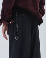 BED j.w. FORD "Wrinkles – Black" Wide Trouser｜ベッドフォード "リンクルズ – ブラック" ワイドスラックス メンズモデル着用