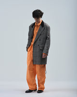 BED j.w. FORD "or Coat? – Black×White" Long Double Breasted Jacket｜ベッドフォード "オアコート? – ブラック×ホワイト" ロングダブルブレストジャケット メンズモデル着用