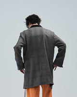 BED j.w. FORD "or Coat? – Black×White" Long Double Breasted Jacket｜ベッドフォード "オアコート? – ブラック×ホワイト" ロングダブルブレストジャケット メンズモデル着用