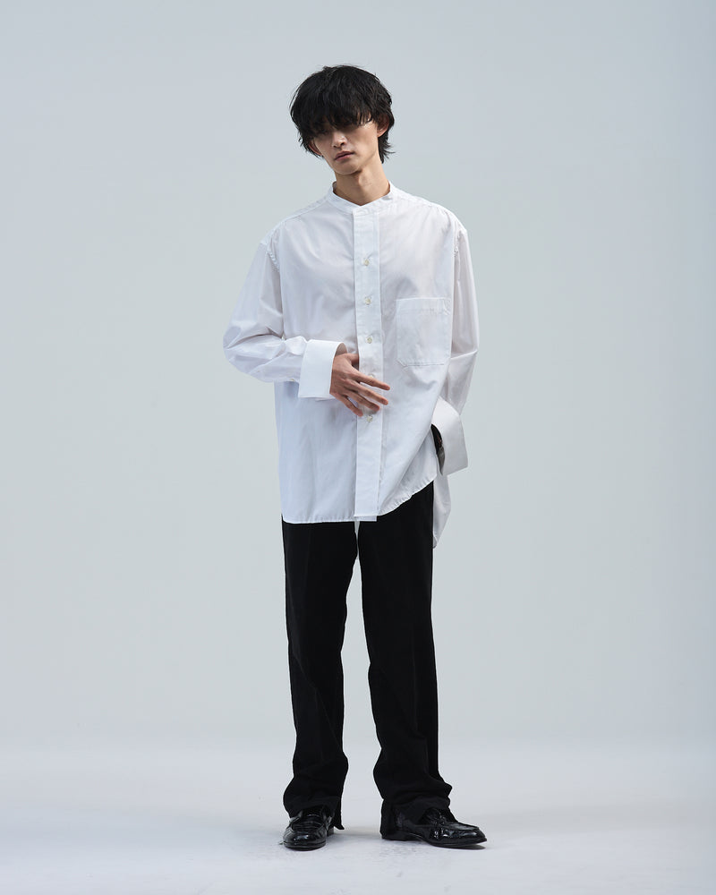 BED j.w. FORD ノーカラーロングシャツ Nice Detail – White｜BED j.w. FORD Official Website