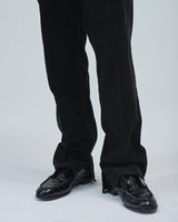 BED j.w. FORD "H&H – Black" Asymmetry Trousers｜ベッドフォード "ハーフ&ハーフ – ブラック" アシンメトリーパンツ メンズモデル着用