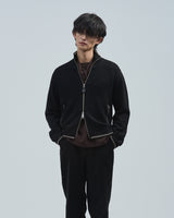 BED j.w. FORD "Drivers (K)ai – Black" Chain Drivers Knit｜ベッドフォード "ドライバーズカイ – ブラック" チェーンドライバーズニット メンズモデル着用
