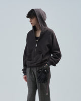 BED j.w. FORD "Hoodie – Brown" Half Zip Hoodie｜ベッドフォード "フーディー – ブラウン" ハーフジップフーディー メンズモデル着用