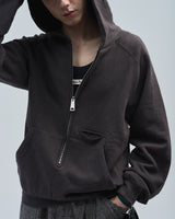 BED j.w. FORD "Hoodie – Brown" Half Zip Hoodie｜ベッドフォード "フーディー – ブラウン" ハーフジップフーディー メンズモデル着用